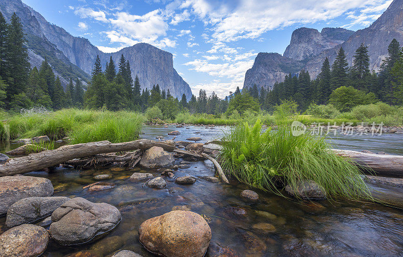 El Capitan和Lower Falls